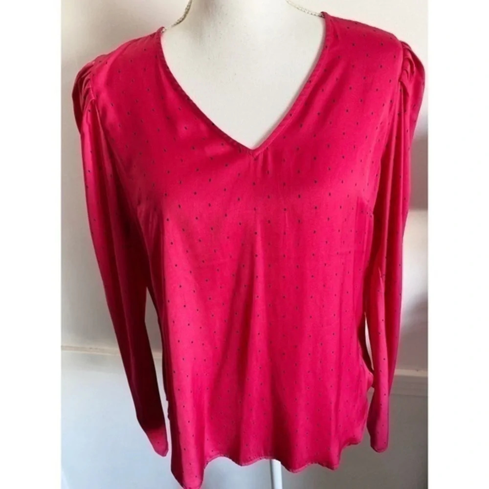 Banana Republic • Pink Black Watermelon Seed Blouse